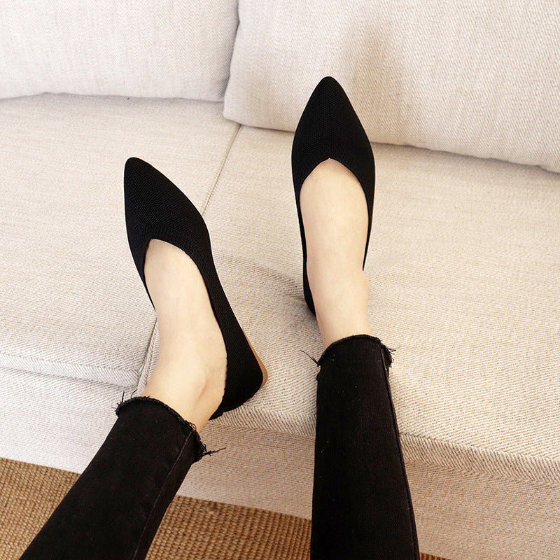 Casual pointed flat lazy loafers