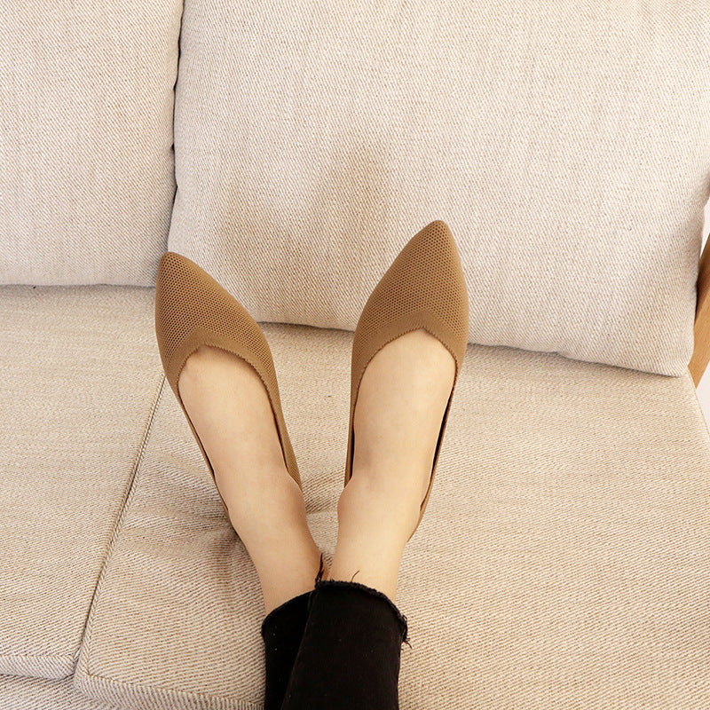 Casual pointed flat lazy loafers