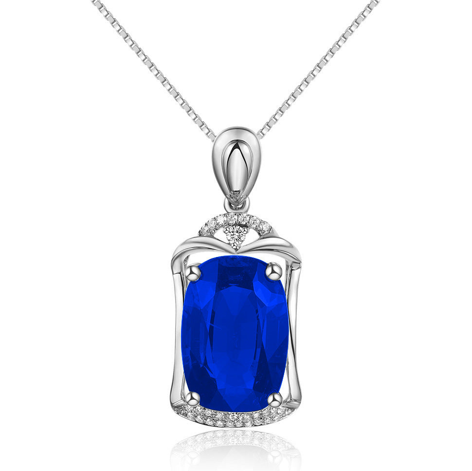 18K Rose Ruby Colored Treasure Pendant Necklace