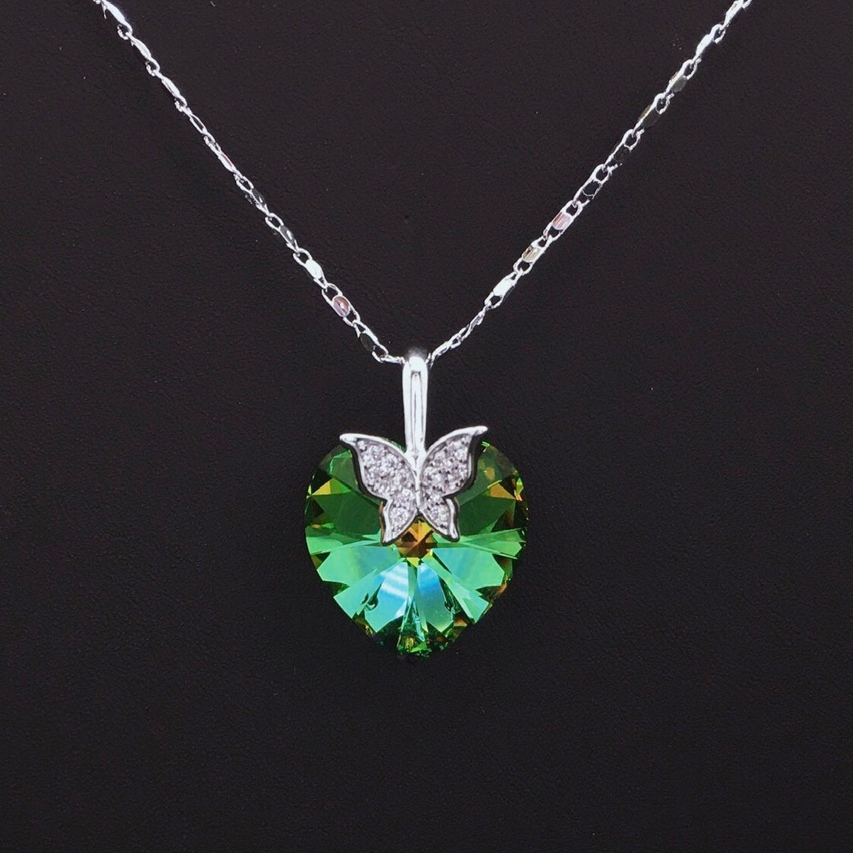 Classic Purple Crystal Butterfly Love Pendant