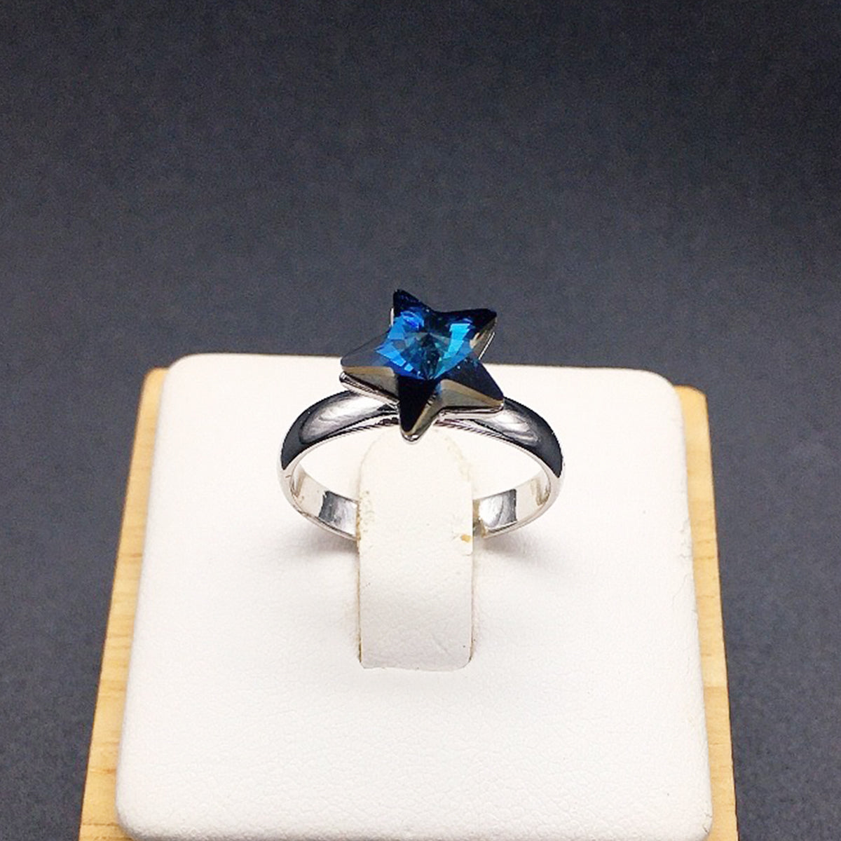 Minimalist Ocean Heart Star Ring