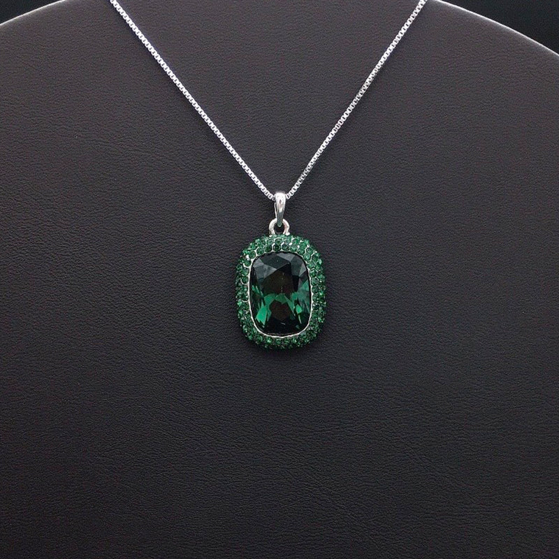 Trendy Aurora Borealis Rectangle Crystal Necklace for Casual Outings & Night Outs