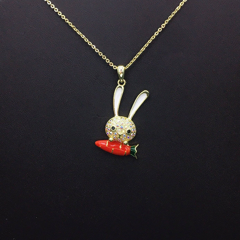 Sparkling Gold Angel Wings Heart Necklace with Iridescent Crystal for Romantic Dates