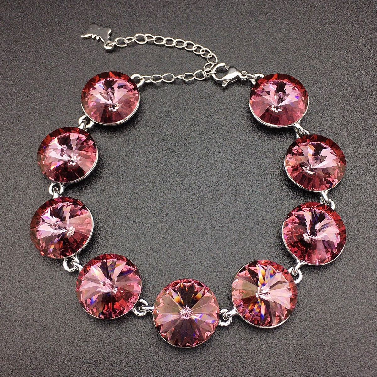 Dreamy Austrian Grand Crystal Gemstone Bracelet