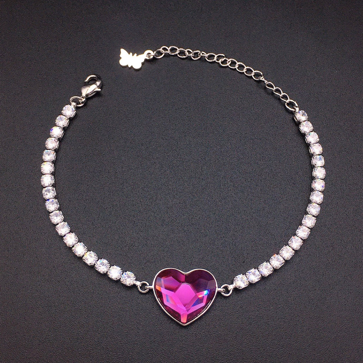 High end Cutting Love Crystal Bracelet