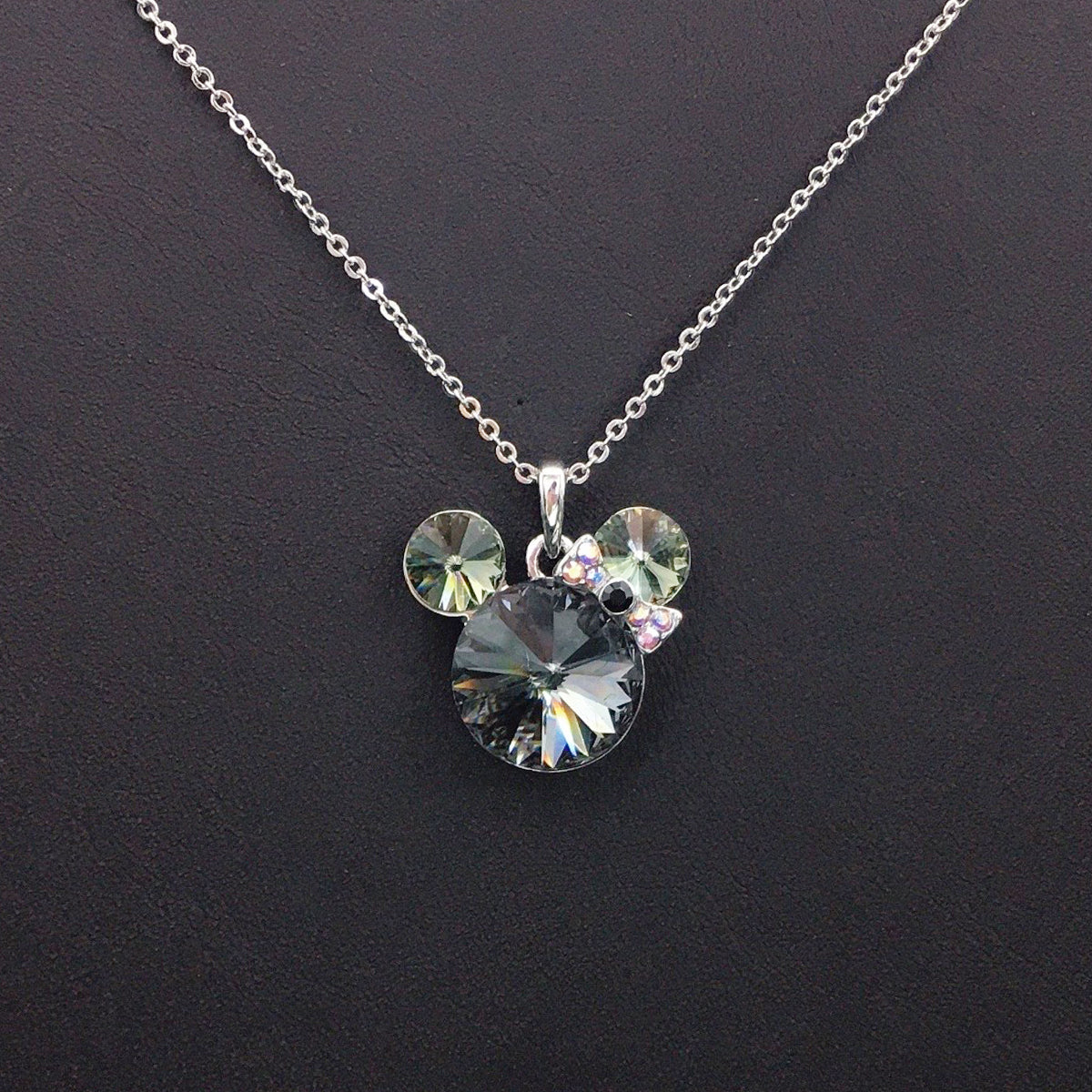 Cute cartoon animal crystal pendant necklace
