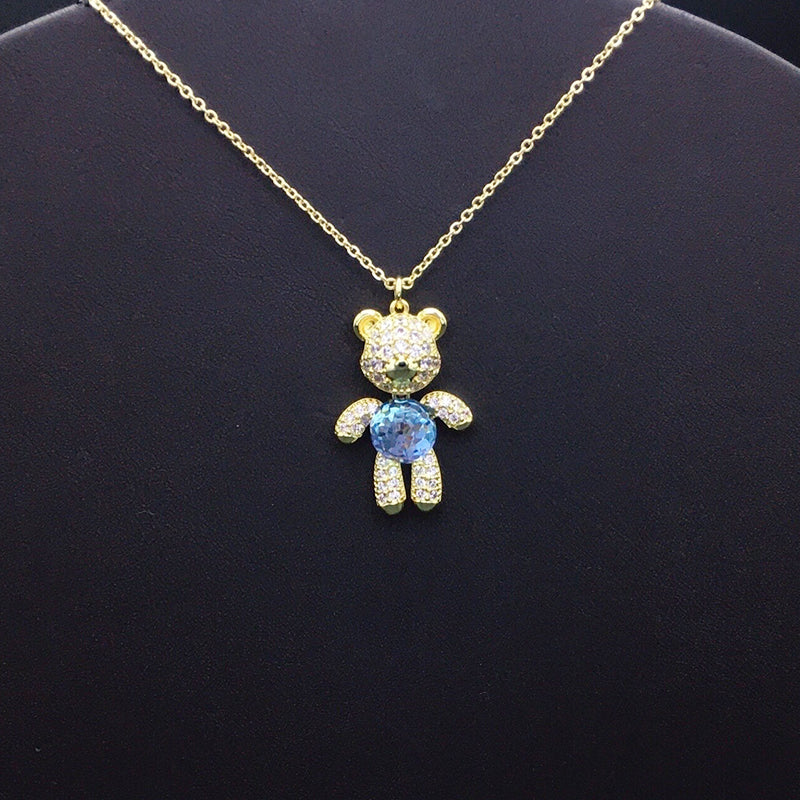 Dazzling Silver and Crystal Teddy Bear Jewelry for Special Occasions