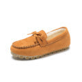 Classic beef tendon soft sole velvet lazy casual shoes