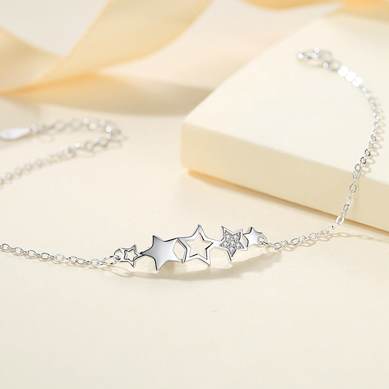 S925 Sterling Silver ins New Star Bracelet