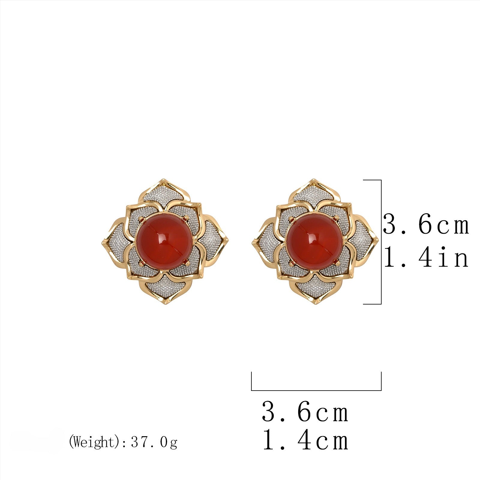 Medieval Red Camellia Pendant Necklace Tremella Needle Earrings Heavy Industry Enamel Light Luxury Women's Jewelry Set