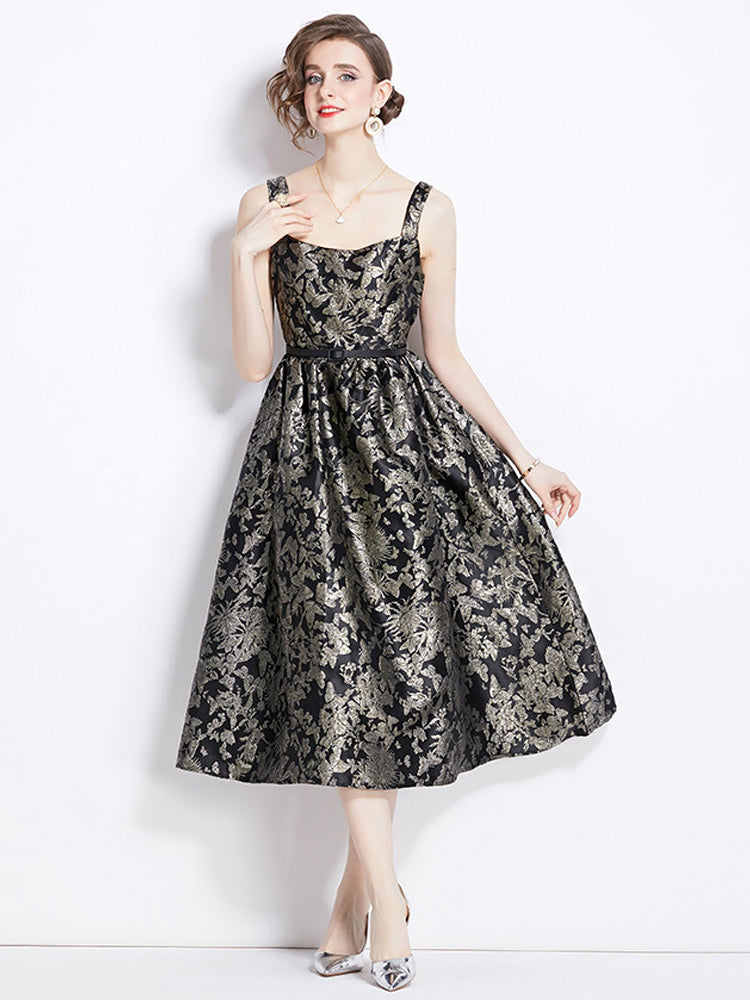 French Curve Jacquard Dress