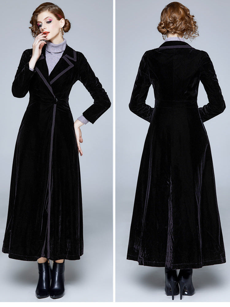 New temperament velvet coat