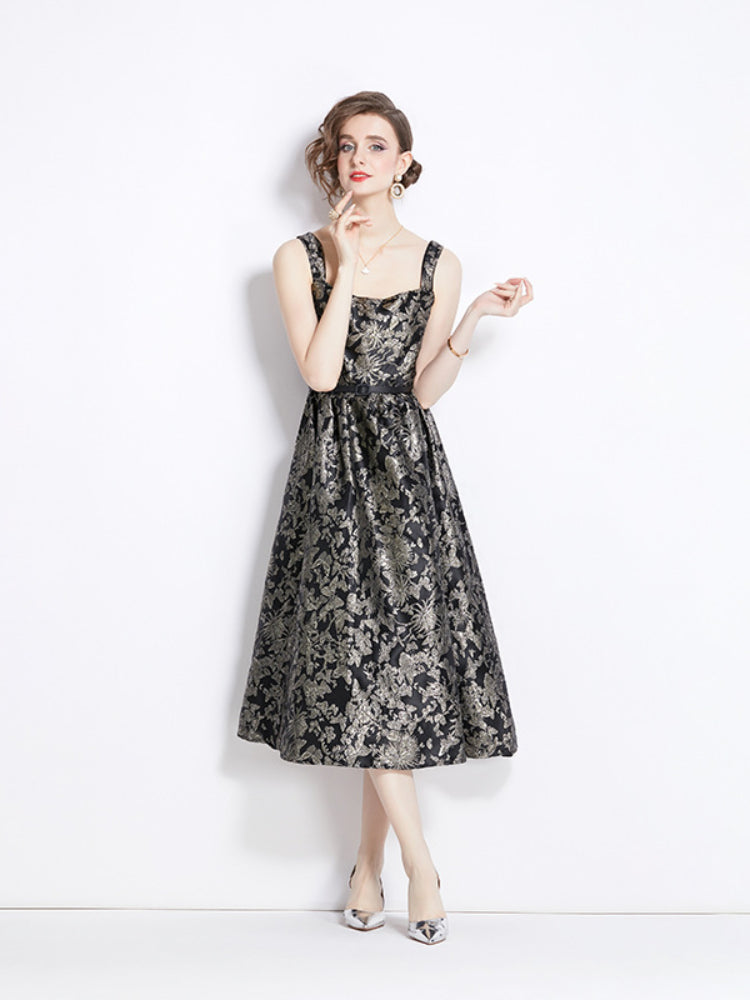 French Curve Jacquard Dress