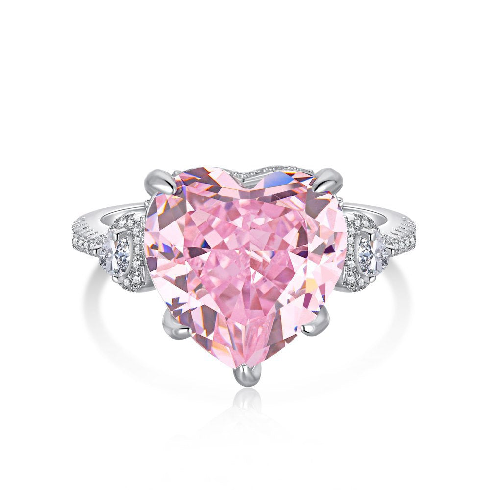 Pink colored diamond ring