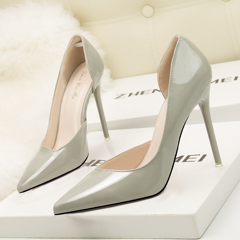 Simple pointed hollow shallow mouth professional high heels