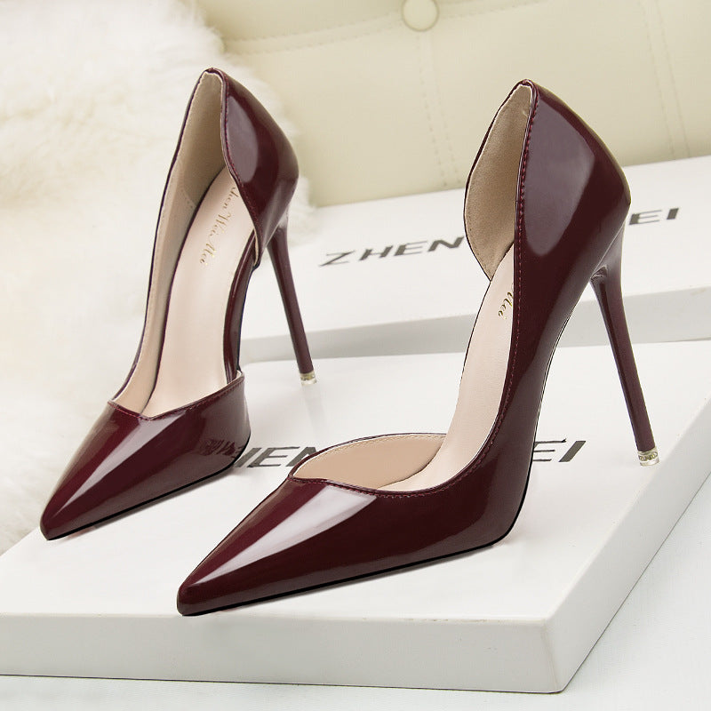 Simple pointed hollow shallow mouth professional high heels