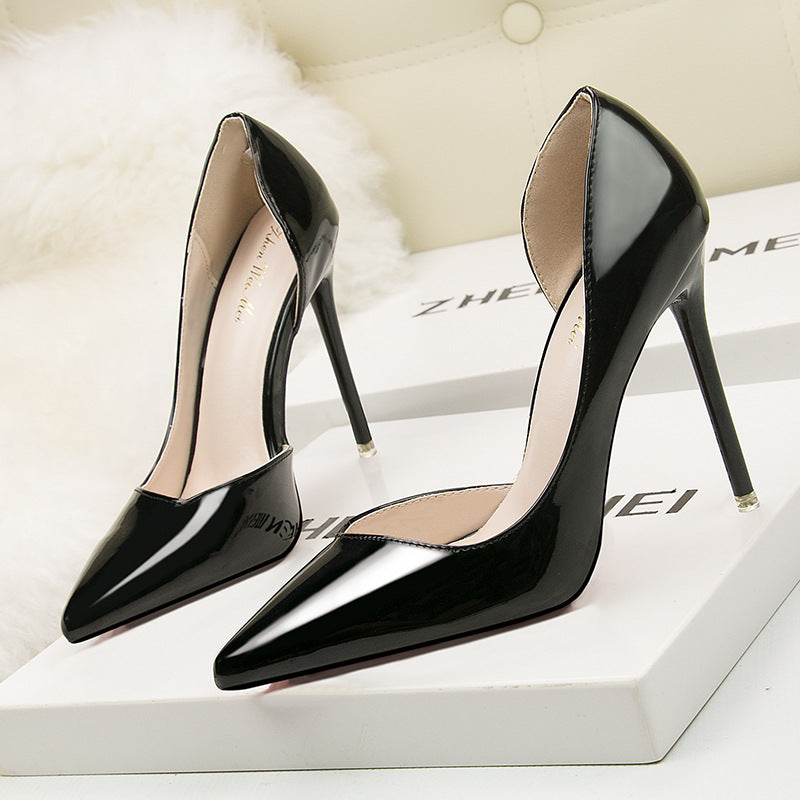 Simple pointed hollow shallow mouth professional high heels