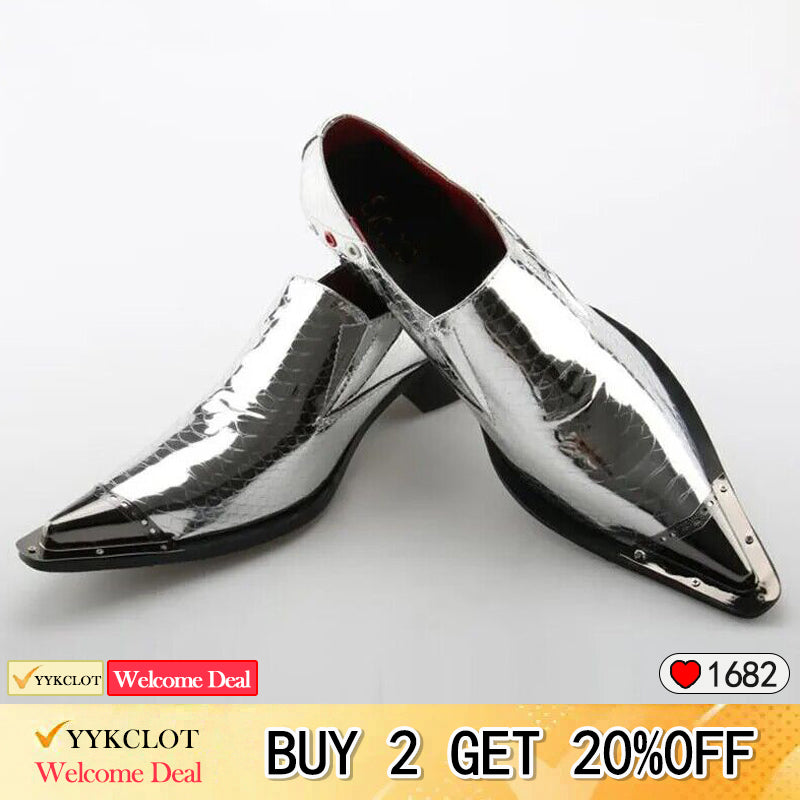 White Fashion Men's Wedding Business Dress Shoes