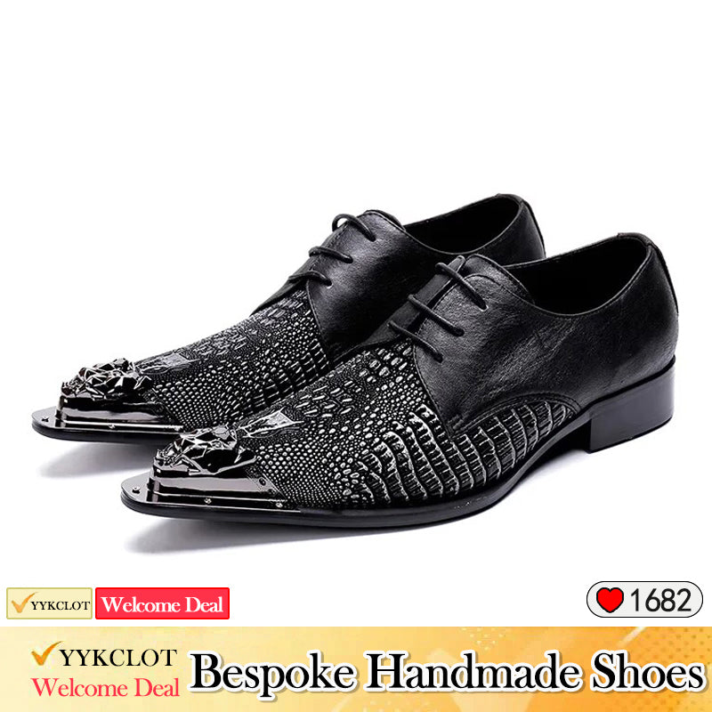 Black fashion dress shoes Men's business dress shoes