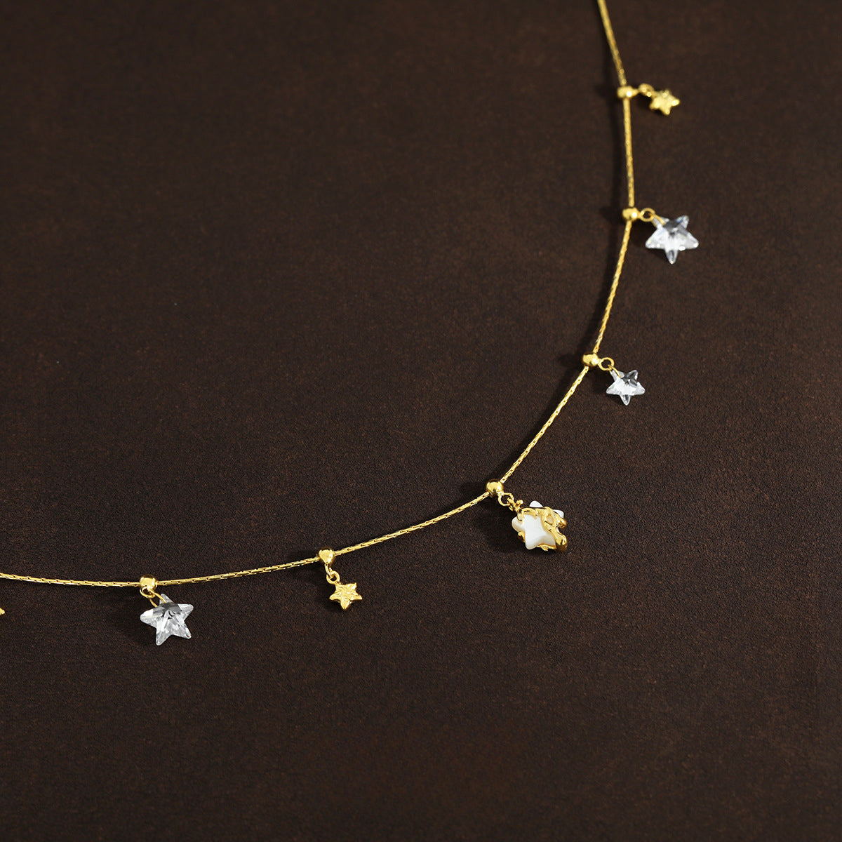 S925 Sterling Silver Star Zircon Necklace