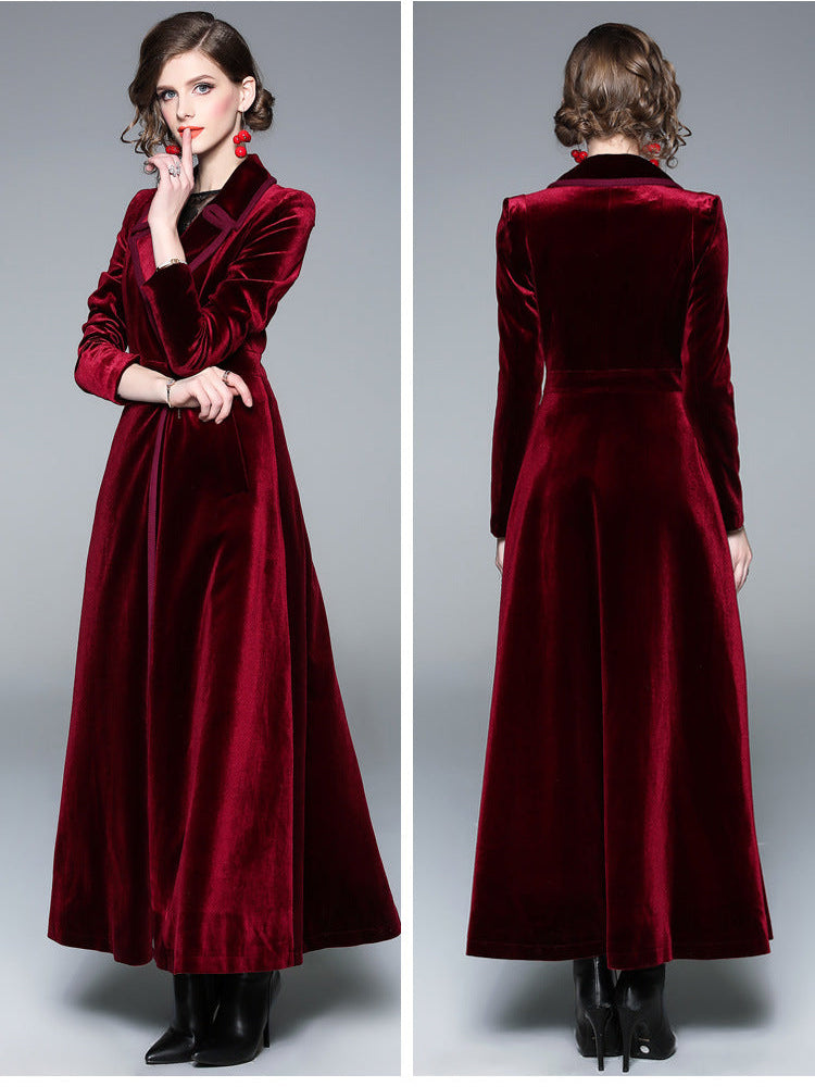 New temperament velvet coat