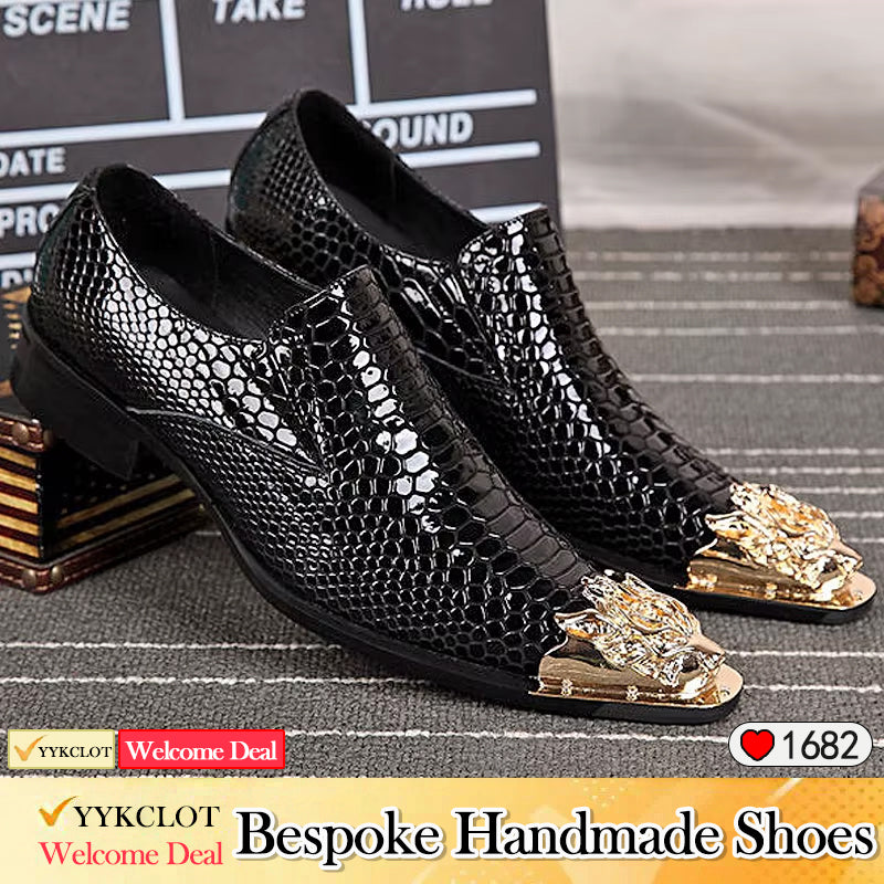 White pointed wedding shoes banquet men's dress shoes