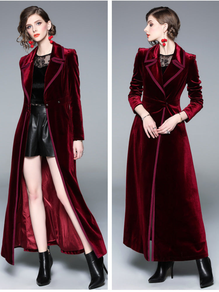 New temperament velvet coat