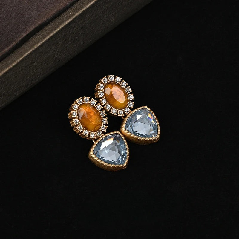 Retro multi-color glazed necklace