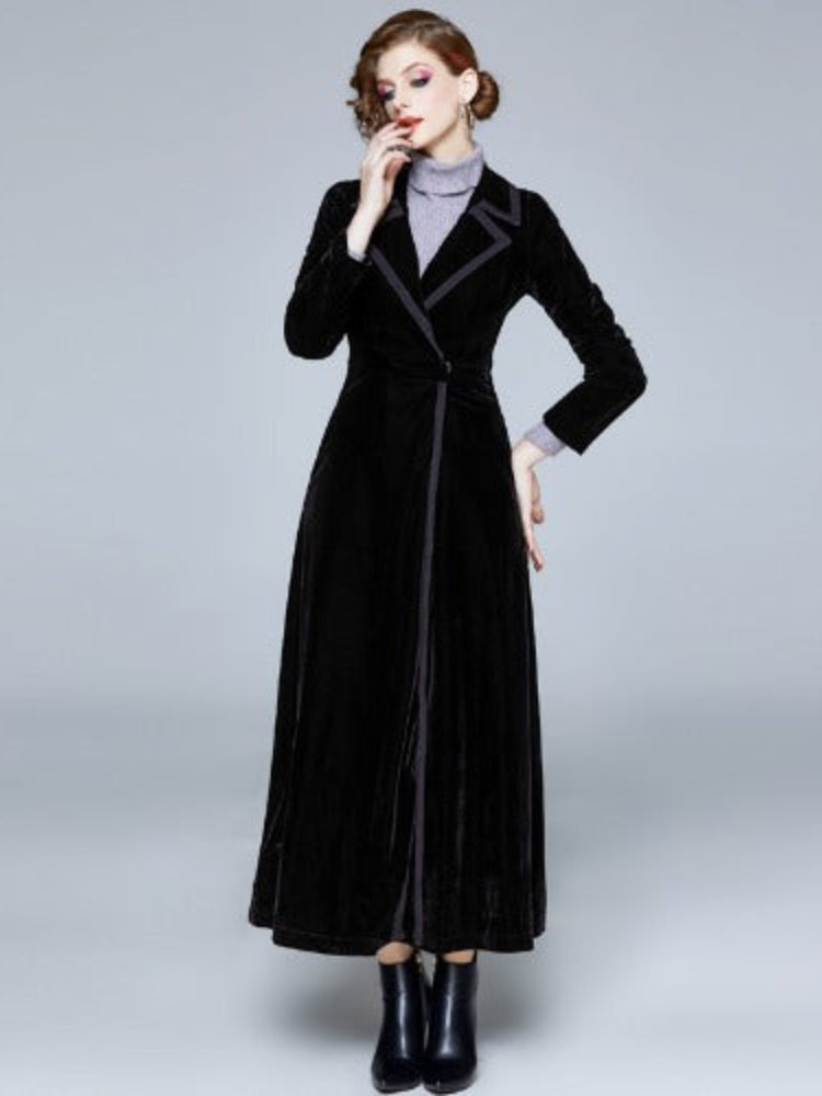 New temperament velvet coat