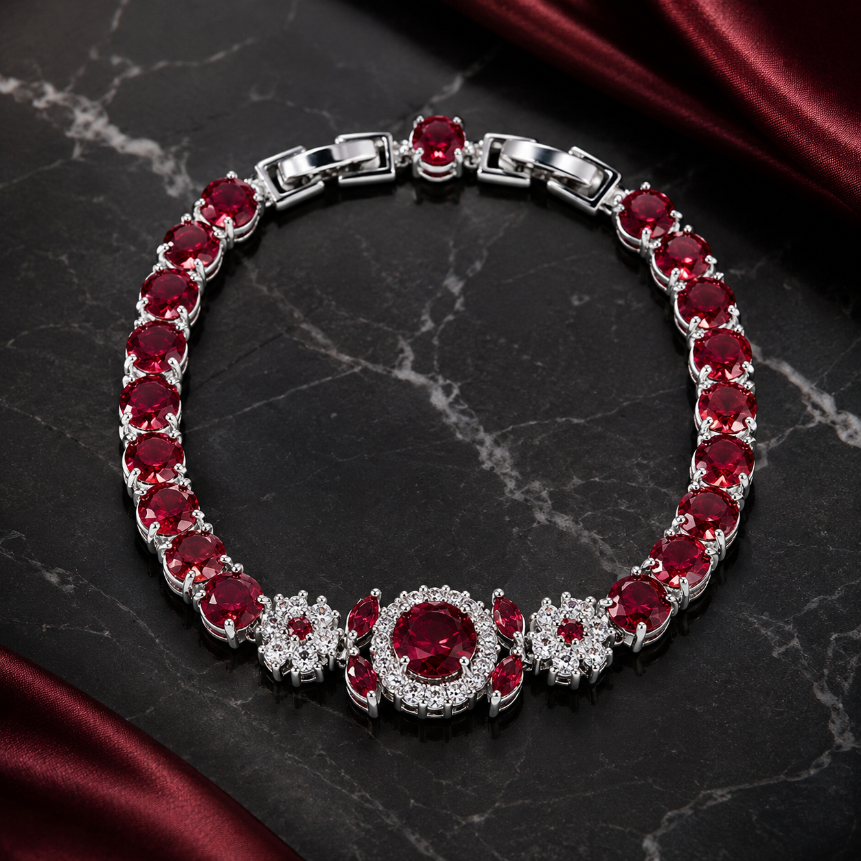 Luxury Amethyst Purple Crystal Bracelet for Women