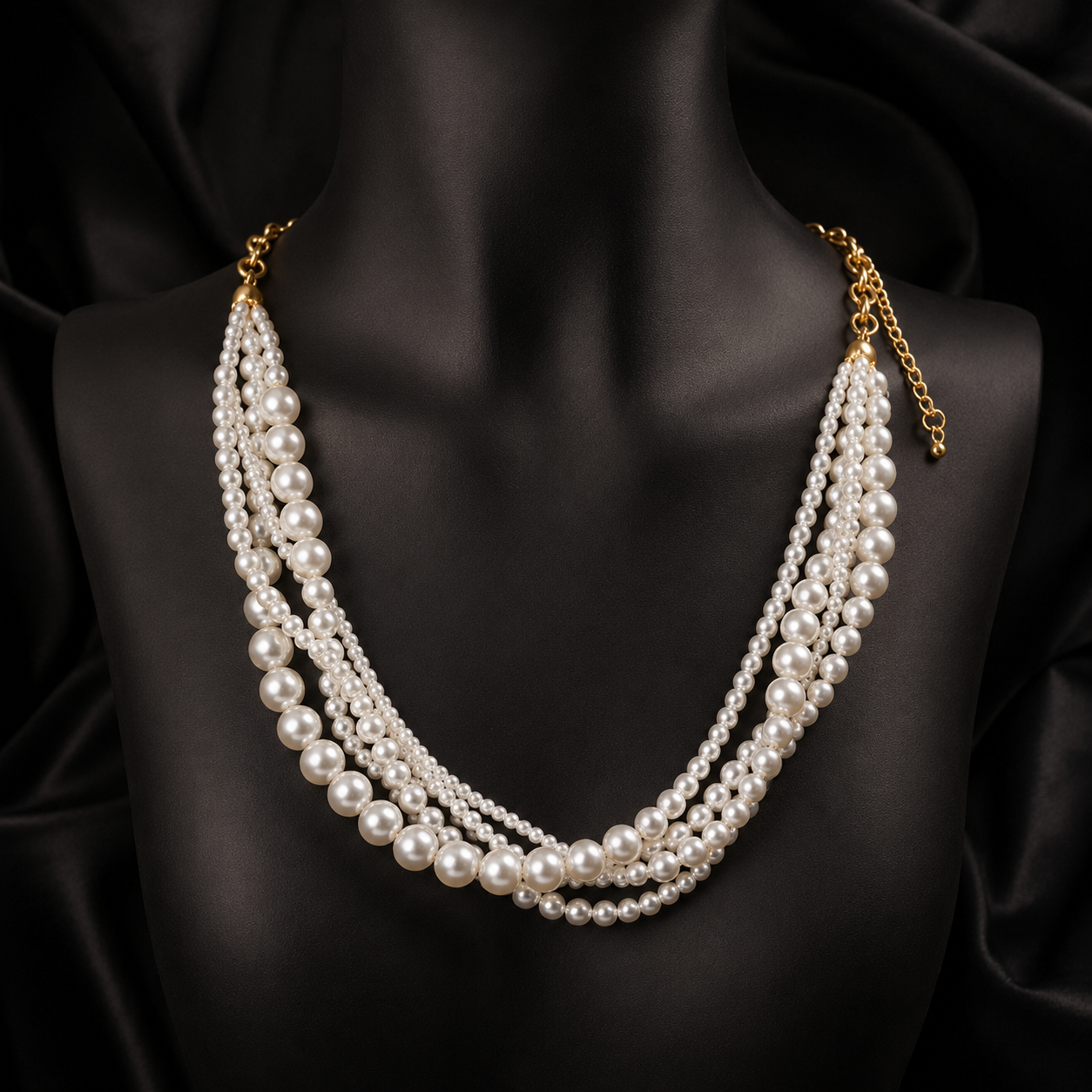 Elegant Multi Strand Pearl Necklace for Women