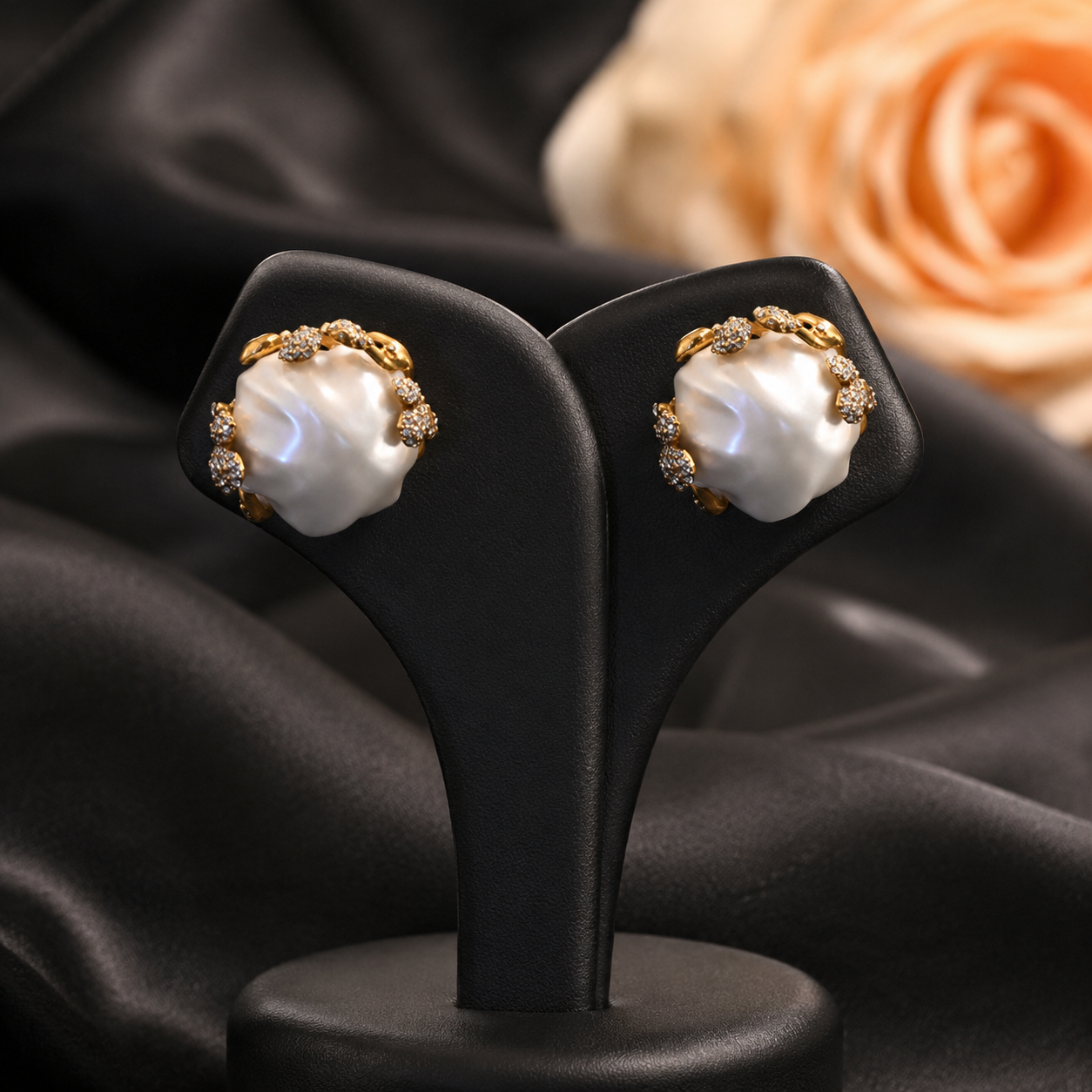 Maillard love leopard print personalized earrings