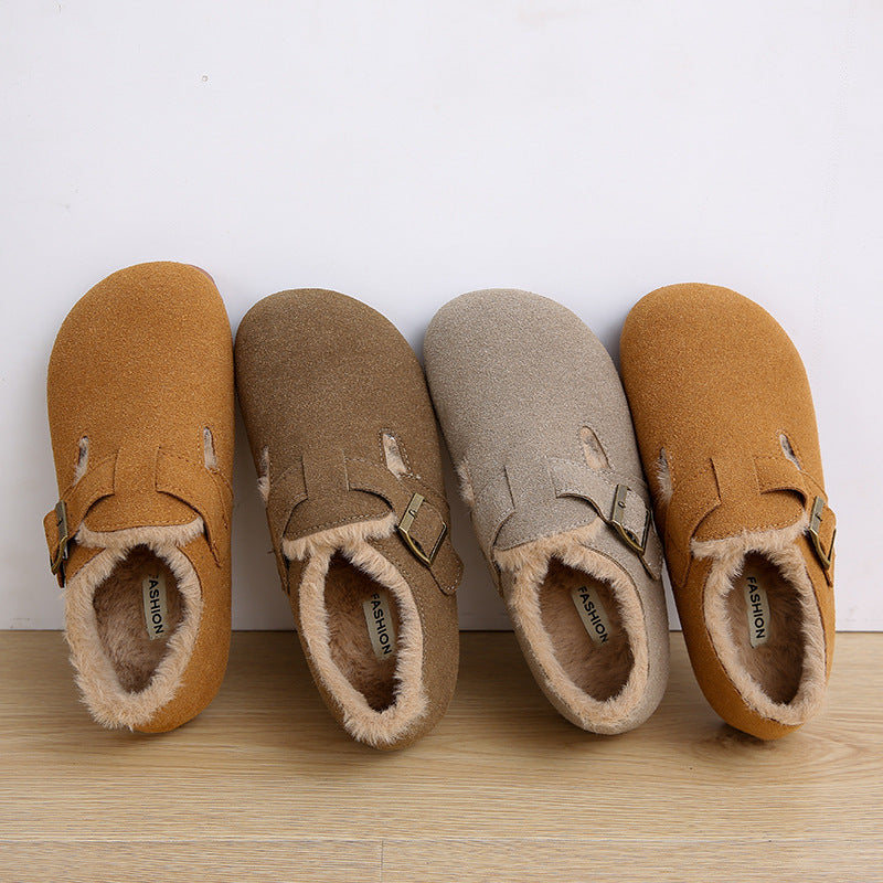 Winter snow velvet warm soft-soled loafers