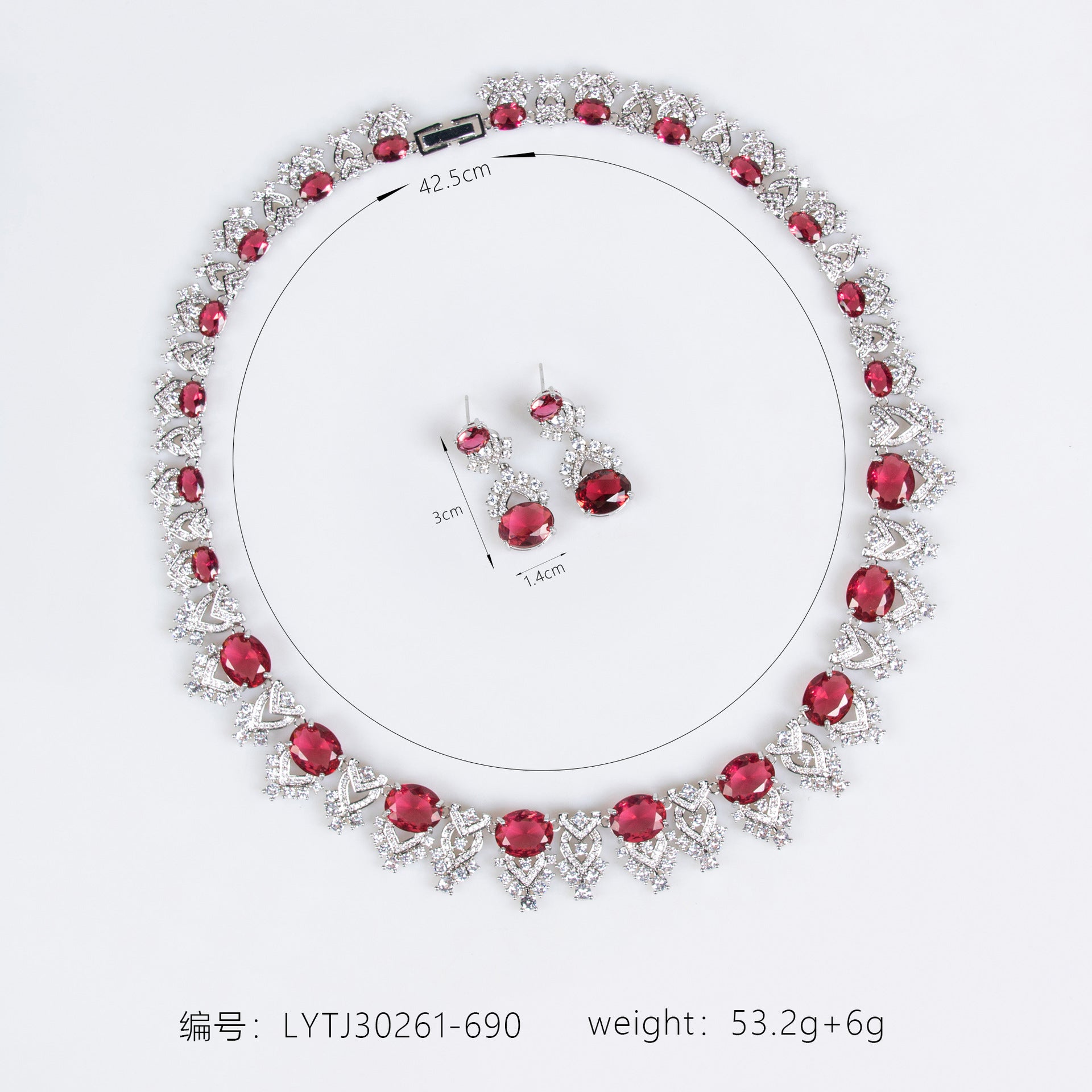 Luxury Multicolor Gemstone Necklace Set for Women – Elegant Statement Jewelry with Matching Earrings