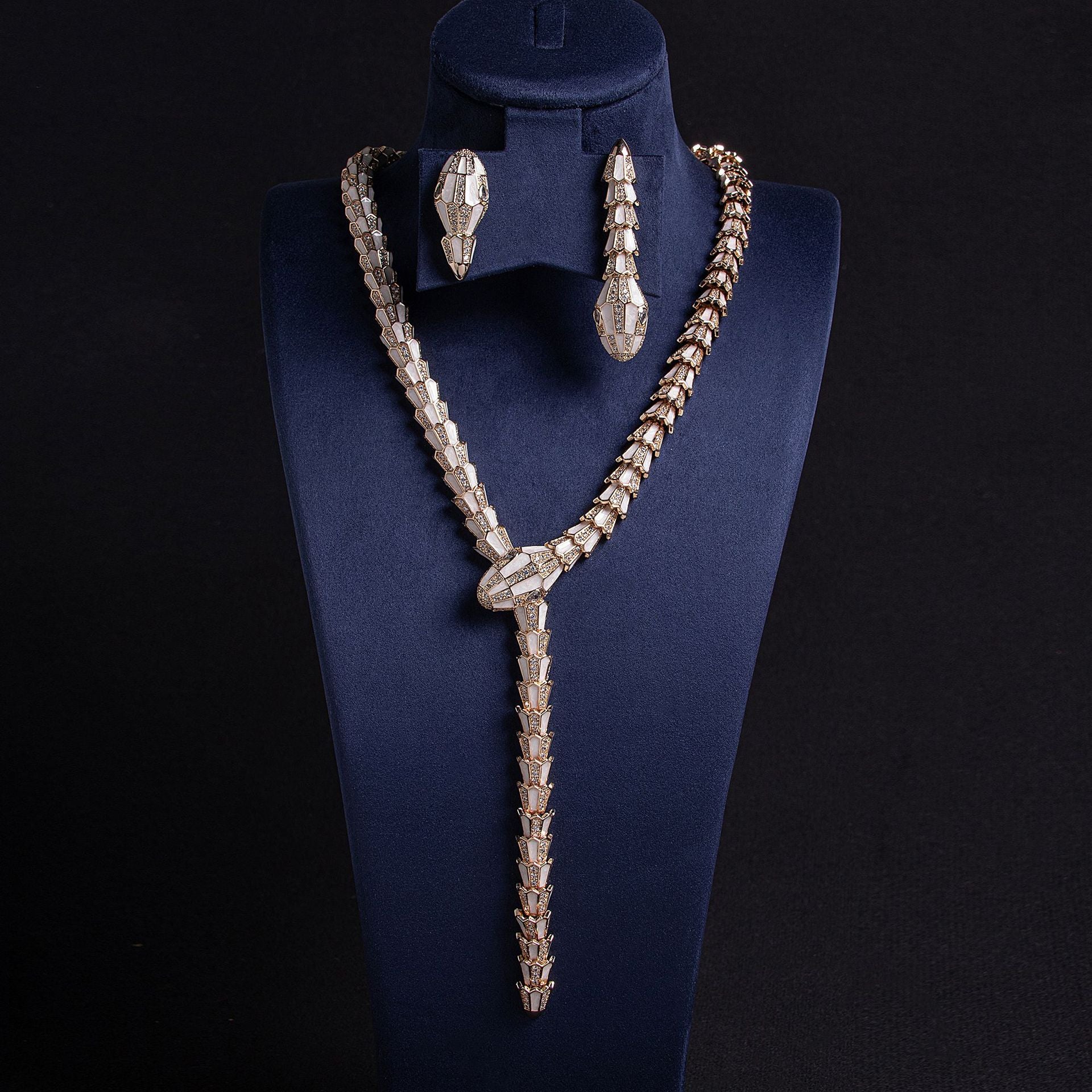 Snake oil necklace personalized niche fashion retro snake necklace set