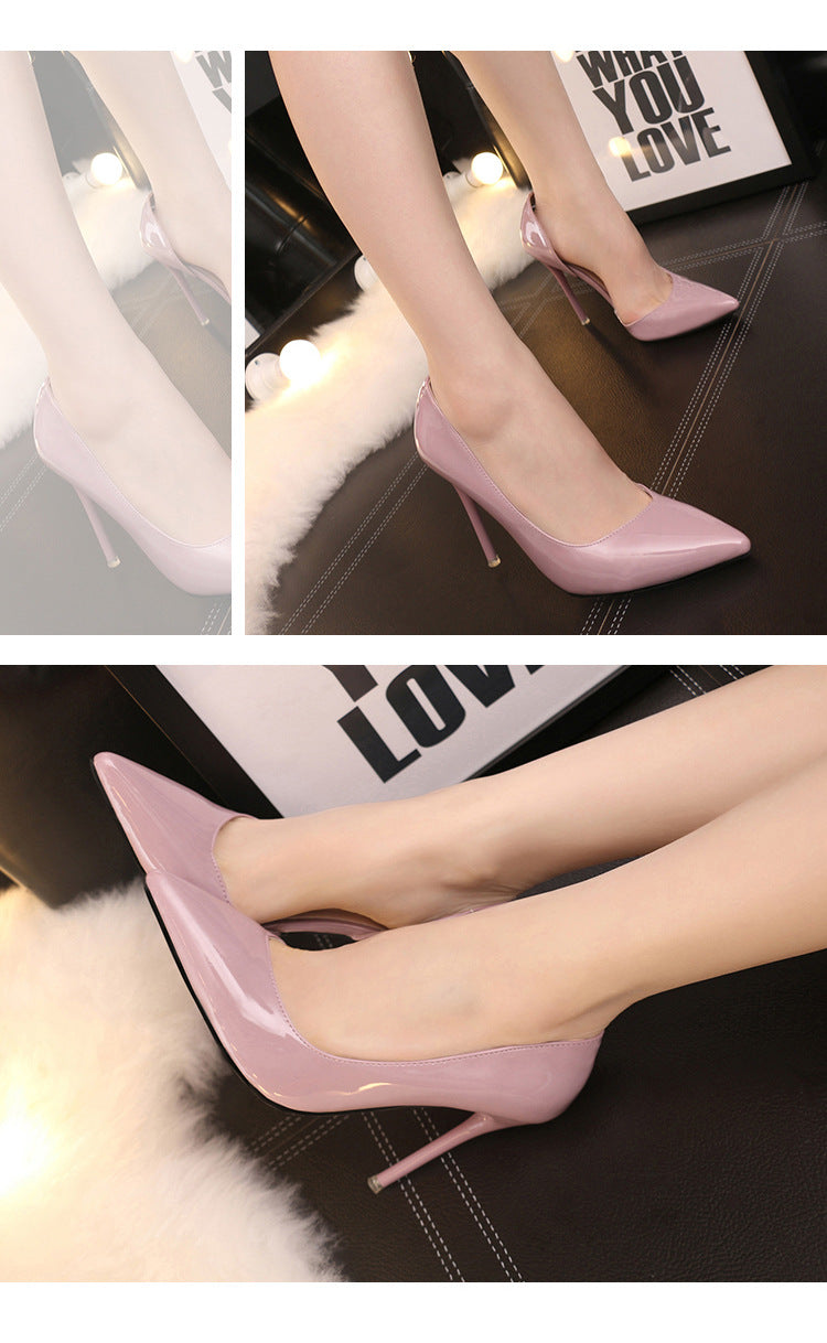 Simple pointed hollow shallow mouth professional high heels