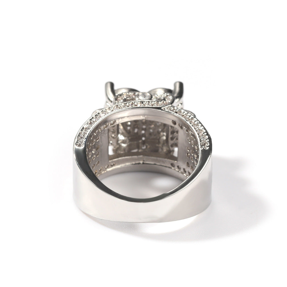 Vintage love zircon ring