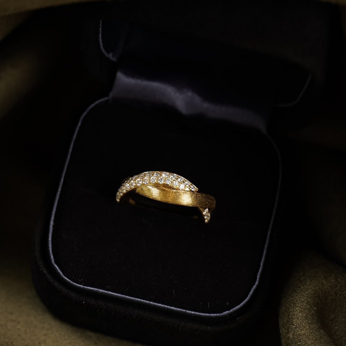 S925 Sterling Silver Double Ring Brushed Ring