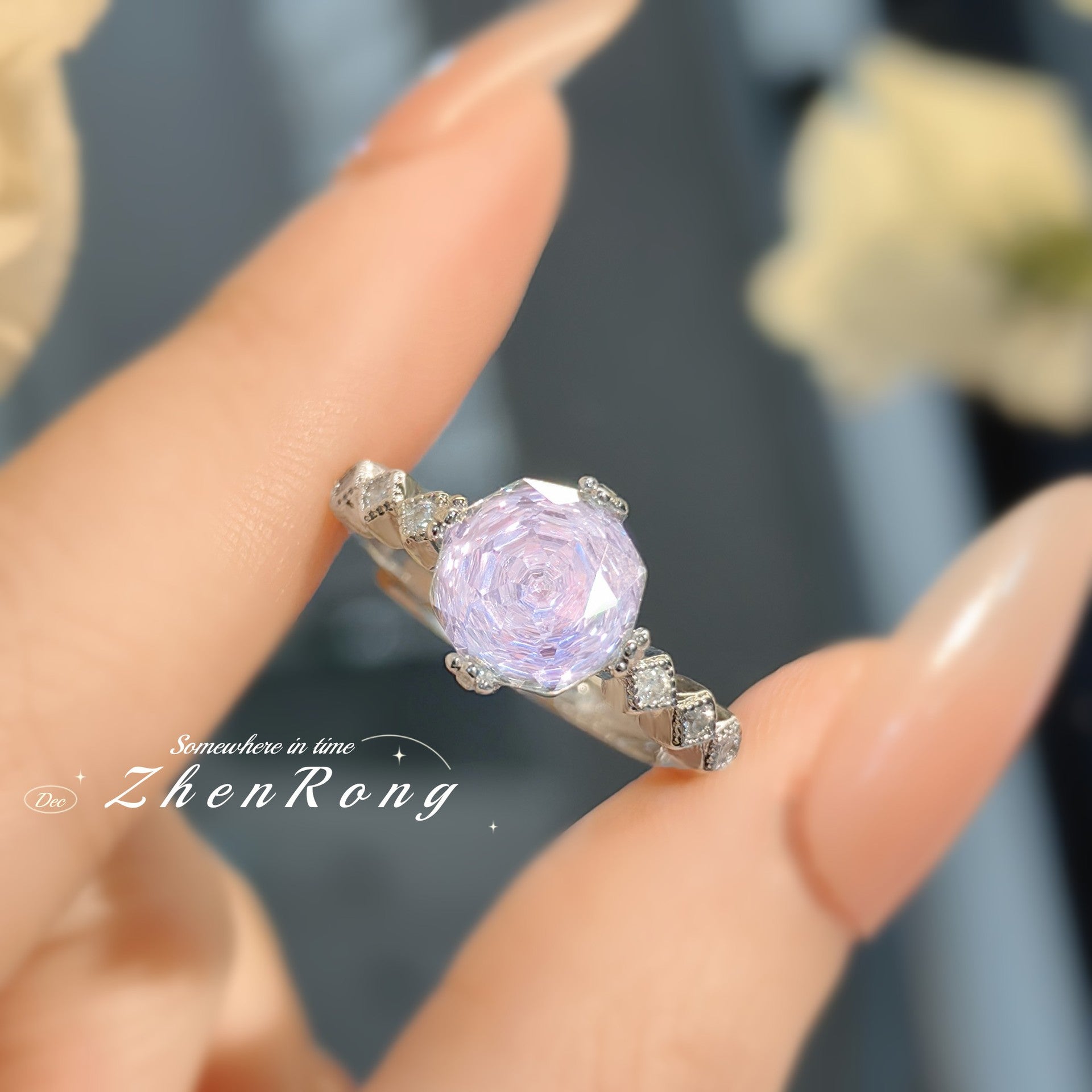Octagonal Millennium Rose Che Paraiba Color Treasure Series