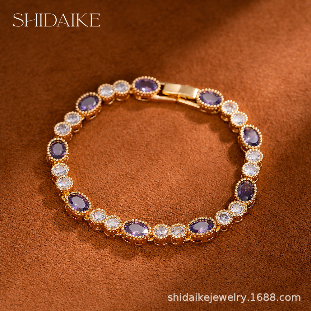 Stylish retro zircon bracelet