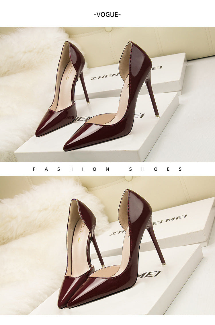 Simple pointed hollow shallow mouth professional high heels