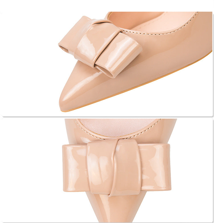 Fashion bow sexy pointed high heels