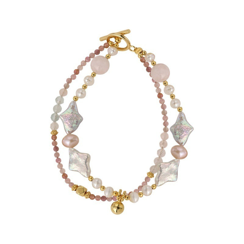 Fashion Baroque Double Pearl Bracelet