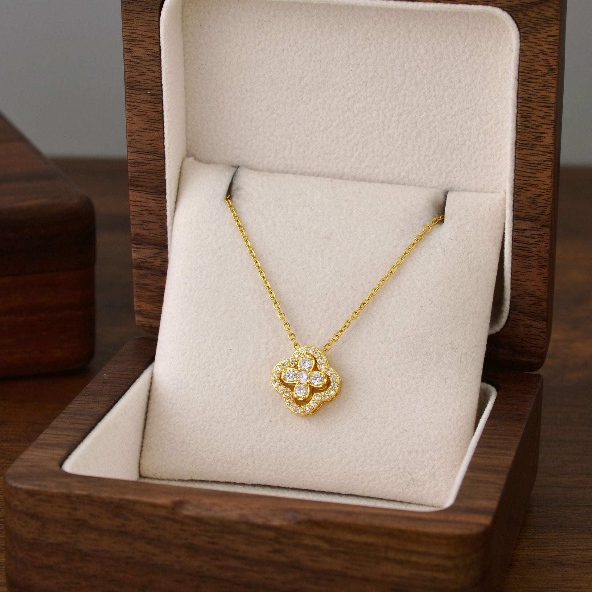 Lucky Clover Titanium Steel Necklace