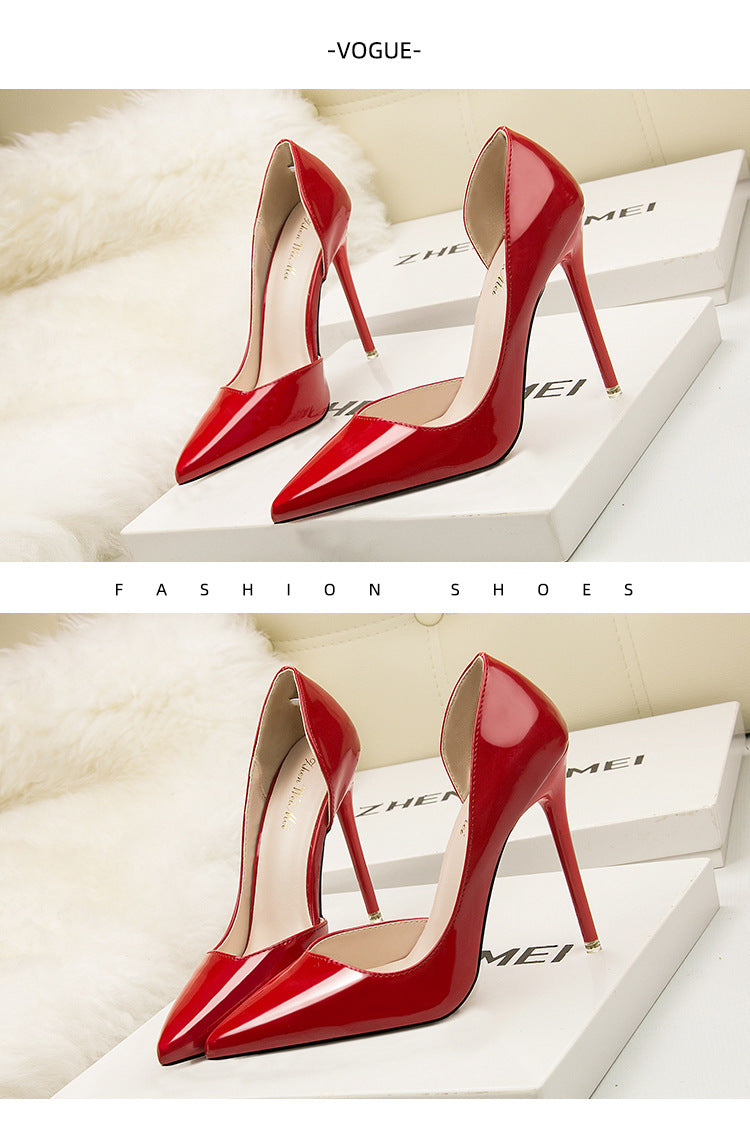 Simple pointed hollow shallow mouth professional high heels