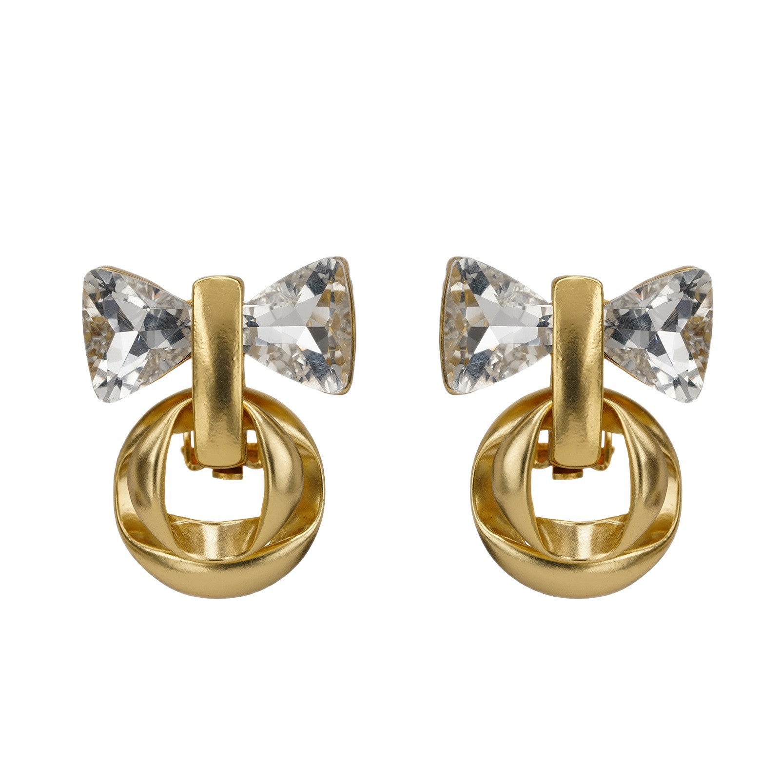 Medieval fashion sweet bow stud earrings