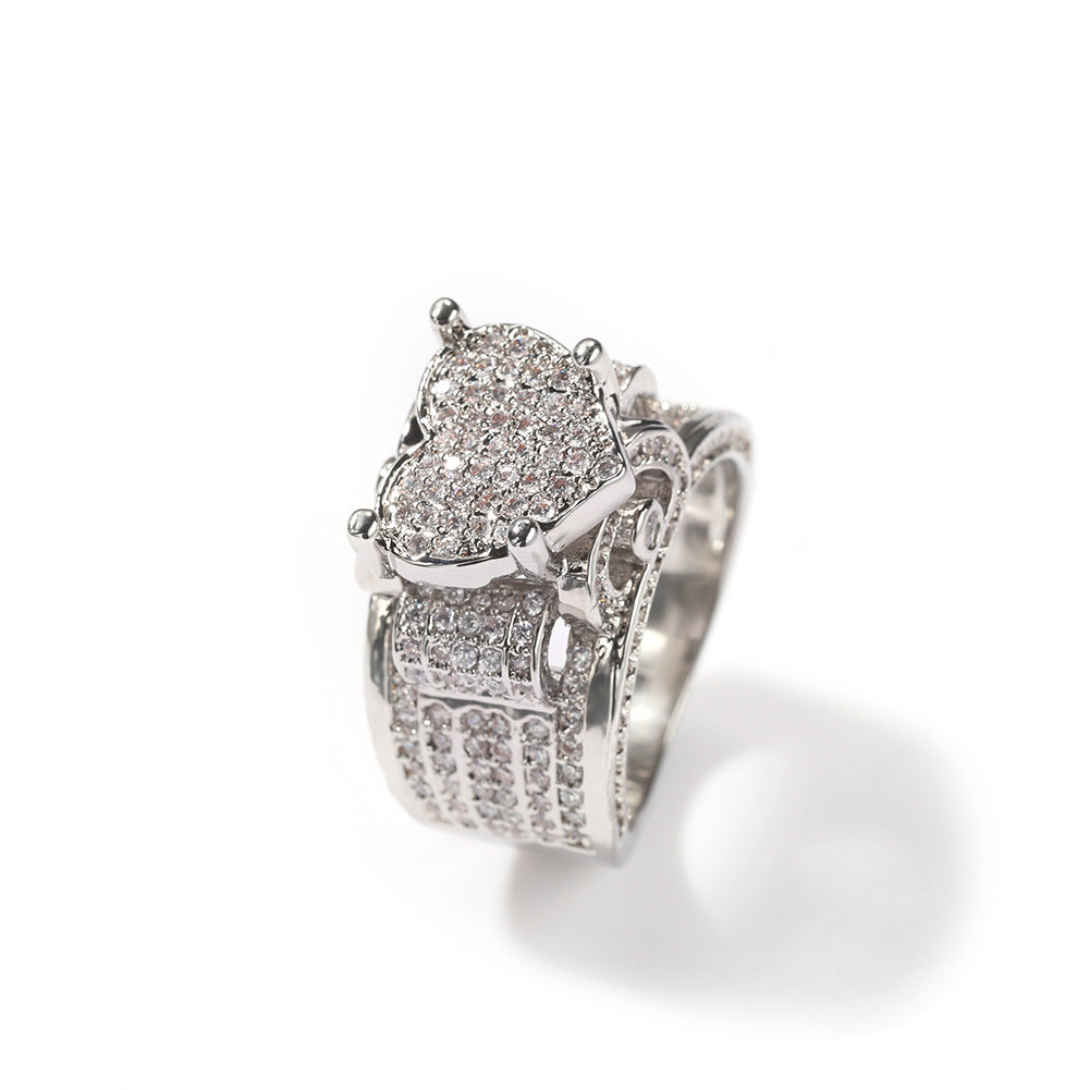 Vintage love zircon ring