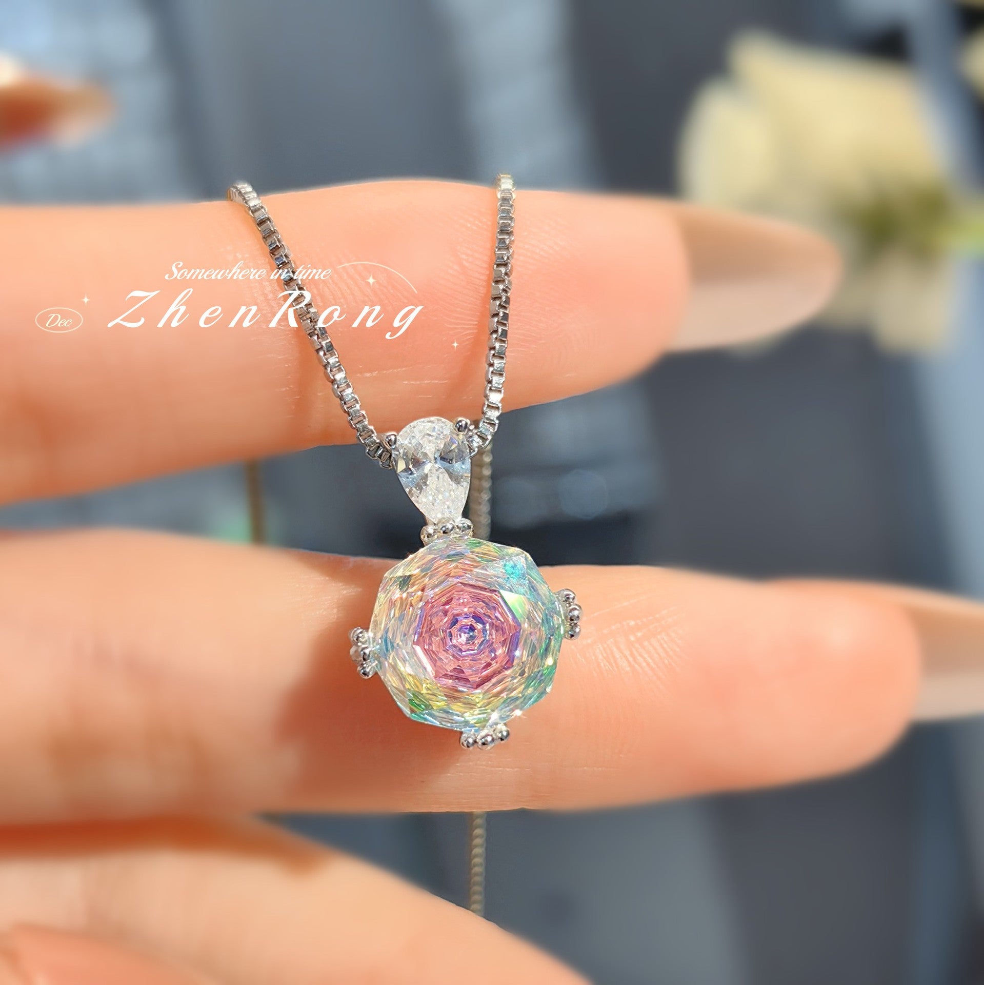 Octagonal Millennium Rose Che Paraiba Color Treasure Series