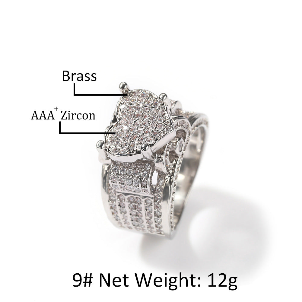 Vintage love zircon ring
