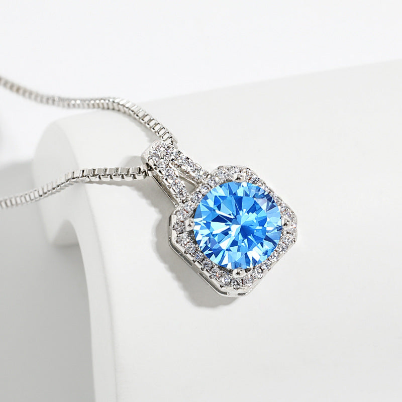 Fashion Sugar Cube Gem Necklace